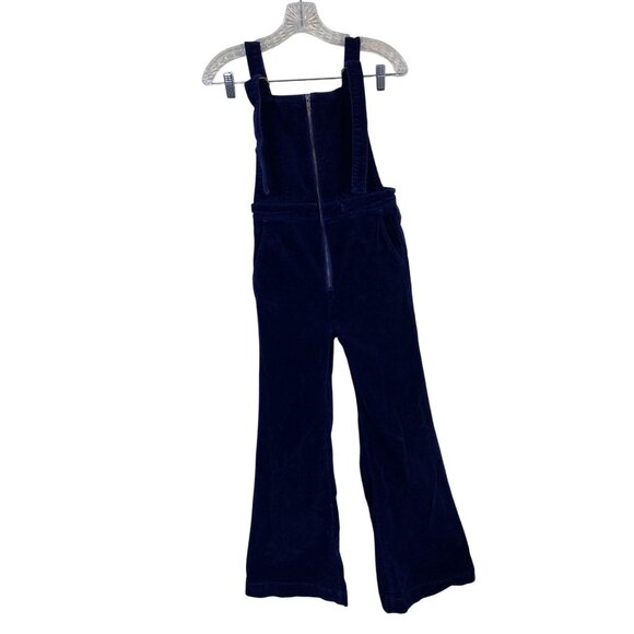Rollas Navy Blue Corduroy Eastcoast Flare Overalls Women Size 25 Bib Western - Picture 13 of 16